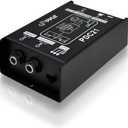 Pyle Premium Direct Injection Audio Box - 2.36" x 4.09" Passive DI Unit Hum Eliminator w/ Input Attenuator to Connect Guitar & Bass, 1/4'' Impedance Transformer Connector to Balanced & Unbalanced XLR