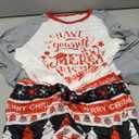 Christmas Family Pajamas Casual Long Sleeve Baggy T-shirt Top And Elastic Pants Matching Set Sleepwear Loungewear, Size Medium