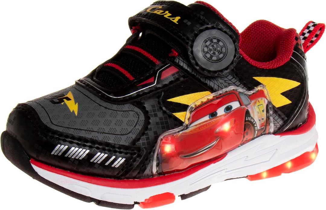 Disney Pixar Cars Boys Black/Red Lighted Sneaker (Toddler/Little Kid)