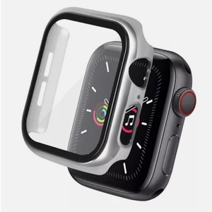 Plating Case with Glass Protector For Watch 40mm Series SE 6 5 4 Silver