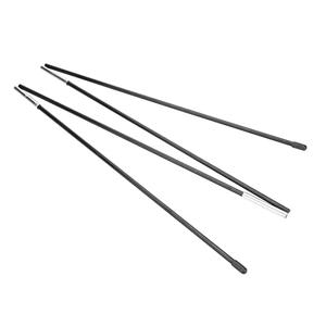 Fiberglass Tent Pole, Multi-Segment Foldable Camping Replacement, Black, 4 Pcs