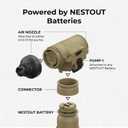NESTOUT Pump-1 Air Pump for Camping, Modular Outdoor Inflator for NESTOUT Batteries (Sold Separately), Quiet Dual-Speed Brushless Motor, 8 Nozzles for Mattress, Pads & Floats