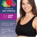 Fruit of The Loom Women's Multi-Pack Tank Top Style Sports Bra (34, Black/ White/Heather Grey)