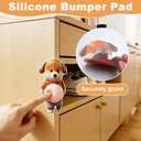 2 x 4 Pcs 3D Shiba Inu Dog Belly Stickers, Super Soft Silicone Anti-Collision Stickers, Cute Squishy Dog Belly Sticker as Car Door Protector, Table Edge Protector & Cute Decor Sticker for Home and Car