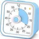 InfPokid Visual Timer for Kids with Pause Function, 60 Minute Countdown Timer for Kids Desk Study, Teaching, Kitchen Cooking, Office Meetings, Time Management for ADHD (Blue)
