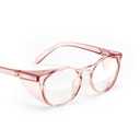 Stoggles Round Z87.1 Certified Polycarbonate Safety Glasses, Scratch & Shatter-Proof, Blue-Light & UV Blocking Lens, Top & Side Shields, Anti-Fog Dip Coated, Durable, Protective & Stylish Eyewear (Medium, Sangria)