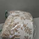 Taupe Floral Quilt Blanket Size 104x90in, Summer Cooling 3 Piece Bedding Set Pillow Case 2 pcs size 36inx20in, Machine Washable Lightweight Soft Bed Cover for All Season
