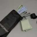 9 PCS Fabric Resistance Bands Set for Working Out, Non-Slip Exercise Booty Bands for Women & Men Leg and Glutes with Hair Ties and Tape Measure - for Home Gym Workout, Yoga, Pilates (Blue and Green)