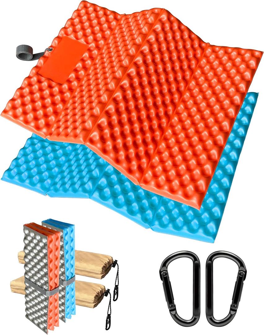 Foam Hiking Seat, Sit Pad, Sit Pads for Backpacking, Seat Cushion with Carabiner Clips, Carry Bag, Waterproof Foam Seat for Camping, Hiking, Outdoor