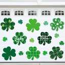 24 Pieces St. Patrick's Day Garage Door Decoration Magnets Happy St. Patrick's Day Green Shamrock Refrigerator Car Magnet Sticker Lucky Clover Magnetic Decals for Irish Party Holiday Supplies