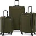 Samsonite Saire LTE Softside Expandable Luggage with Spinners | Olive Green | 3PC (CO/MED/LG)