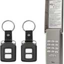 Garage Door Opener Keypad with 2 Garage Door Opener Remote for Lift master Chamberlain Craftsman Remote Keypad 877MAX 893LM 893Max 971LM 371LM, Purple Yellow Red Orange Learn Button