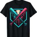 Baseball Drip For Boys Ice Cream Drip Youth Boys Baseball T-Shirt, M