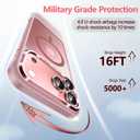 Mist-Armor Designed for iPhone 17 Pro Max Case, [Fit for Mag Safe] [Non-Slip Edge] Military Grade Protective Bumper Silicone Matte Phone Case Cover for iPhone 17 Promax 6.9" Men Women, Pink