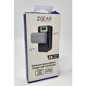 ZGEAR - Universal Camera Battery Charger W/LCD Charge Display