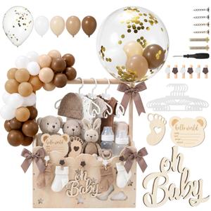 Brown, Wooden Baby Shower Crate Closet,Hollow