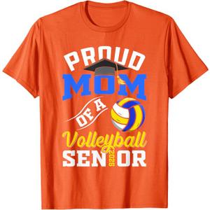 Proud mom of a volleyball Senior class of 2025 graduation T-Shirt, S