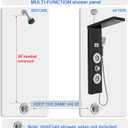 ROVOGO Retrofit Shower Panel with LED Rain Shower, 2 Body Jets and Handheld, Easy Connect Stainless Shower Tower Column with Temperature Display, Black (NOT INCLUDE ROUGH-IN VALVE)