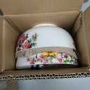 Mikasa Garden of Petals Bone China Lightweight Chip Resistant 12 Piece Dinnerware Set, Service for 4, White