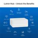 Lutron Caseta Original Smart Dimmer Switch (Lutron Smart Hub Required), for LED Lights, 150 Watt, Single-Pole/3-Way, No Neutral Required, PD-6WCL-WH, White