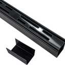 Black Channel Drain 1-1/4" Wide x 3' 3-5/8" Sections x 1 Pc,Outdoor Pool Deck Drain Channel 304 Stainless Steel with Coupling,Pool Drain for Concrete/Paver/Patios/Walkways