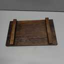 (12 x 7 Inch) Wood Riser Soap Tray, Farmhouse Wood Pedestal Stand for Kitchen Counter Sink, Rustic Wooden Riser Decorative Bathroom Counter Dishes Plant Bottles Candles Display