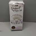 Kitchen Utensils Set- 35 PCs Cooking Utensils with Grater,Tongs, Spoon Spatula &Turner Made of Heat Resistant Food Grade Silicone and Wooden Handles Kitchen Gadgets Tools Set for Nonstick Cookware (Khaki)