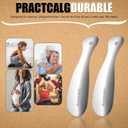 4 x Christmas Style Metal Shoe Horn Christmas Stocking Stuffers 7.5Inch Portable Quality Stainless Steeln Shoe Horn Fashion Travel (Christmas Style Silvery)