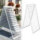 Colingmill Cabinet Door Drying Rack 18 Tier Folding Paint Drying Rack Heavy Duty Metal with 44.5'' Height Non-Slip Base Space Saving Storage for Home Industrial Cabinet Renovation Spray Roll Brush
