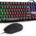mafiti RK101 Computer Keyboard Mouse Combo Wired, RGB Backlit USB Keyboard for PC Mac Laptop Desktop, Gaming Office