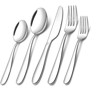 40-piece Silverware Set for 8, Stainless Steel Flatware Cutlery Set, Kitchen Utensil Tableware sets Include Spoon, Fork & Knife for Home, Dishwasher Safe