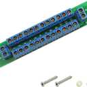 PCB007 1X 12 Position Power Distribution Board 2 Inputs 2 x 13 Outputs for DC AC Voltage New