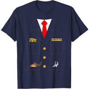 Train Conductor Shirt Costume | Adults | Kids T-Shirt | Small