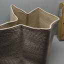 MINTWOOD Design 112L Extra Large Blanket Basket Holder Living Room, 25"x17"x16" Rectangle Rope Woven Storage Basket with Handles for Laundry, Towels, Shoes, Dog Toy Organizer Bin Box, Oatmeal Brown