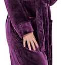 Turquaz Oversize Premium Luxury Ultra Soft Warm Robes for Women Plush Fleece Bathrobe for Women with and Spacious Pockets (Purple)