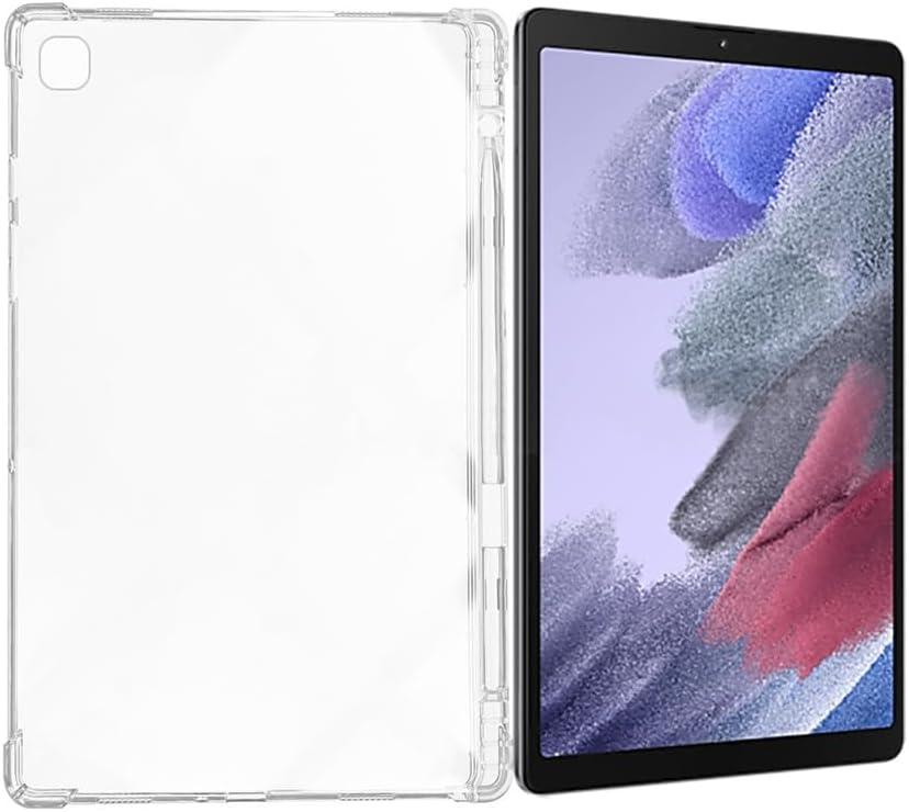 Clear TPU Shockproof Case with Pen Slot for Samsung Galaxy Tab A 8.0 SM-T290 SM-T295 8",Lightweight Transparent Silicone Flexible Soft Back Cover Pencil Holder(for Tab A 8.0 2019 SM-T290 T295)