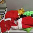 9PCS Adult Cosplay Costume,Green Monster Costume,Christmas Costume Set for Men,Santa Claus Outfit-Including Masks (X-Large)