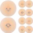 Tondiamo 4 Pairs Silicone Nipple Covers with Piercing Diamond Adhesive Reusable Nude Nipple Pasties Fake Pasties Diamond Zircon Ring for Women With Piercing