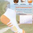 Heyoboy Womens Ankle Anti-blister Thick Cushioned Cotton Wicking Hiking Athletic Running Socks 5 Pairs
