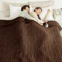 Heated Blanket Queen Size Single Control - 84"X90" Soft Double Sided Sherpa Electric Blanket with 6 Fast Heating Levels & 10 hrs Timer Settings, Washable & ETL Certified for Bed, Brown