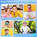 Kids Phone Gifts and Toys for 3-8 Year Olds Boys, Toy Phone with Dual Camera, MP3 Music Player, Games, Habit Tracker Touchscreen Toddler Phone Learning Toy Birthday Gifts for Girls Age 3 4 5 6 7 8