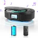 CD Player Portable, FELEMAN Upgraded 2 in 1 Portable CD Player & Bluetooth Speaker, Rechargeable Boombox CD Player for Car/Home with Remote Control, FM Radio, Support AUX/USB, Headphone Jack