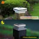 MAGGIFT 6 Pack Post Lights, Outdoor Cap for Fence Deck Patio, Solar Powered, Warm White High Brightness SMD LED Decorative Lighting, Lamp Fits 4x4, 5x5 or 6x6 Wooden, White