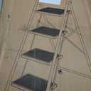 KINGRACK Step Ladder, 4 Step Folding Ladder with Handrails