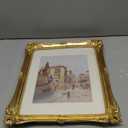 Funly mee Vintage 11x14 Picture Frame Antique Gold Photo Frame for Tabletop & Wall Mounted