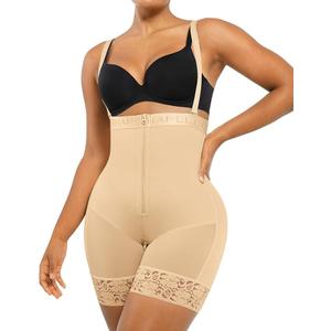 SHAPELLX Shapewear for Women Tummy Control Fajas Colombianas Body Shaper Postpartum Plus Size Butt Lifting Bodysuit Large