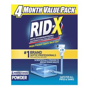 RID-X Septic Treatment, 4 Month Supply Of Powder, 39.2 oz, 3 pack