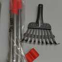 Pooper Scooper, Long Handle Dog Pooper Scooper, Heavy Duty Stainless Steel Rake with Tray & Spade Set for Pet Waste Removal, for Grass, Dirt or Gravel (Red)