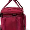 Insulated Lunch Bag for Women, 8L Leak-Proof lunchbox for Work, Fits One Full Meal or 6 Cans (Burgundy)