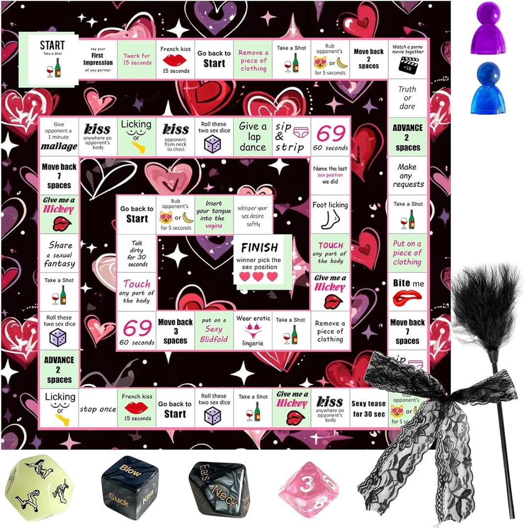 2 x Adultopoly Board Games for Couples, Date Night Ideas, Date Night Games, Prop Board Games for Couples, Romantic Couple